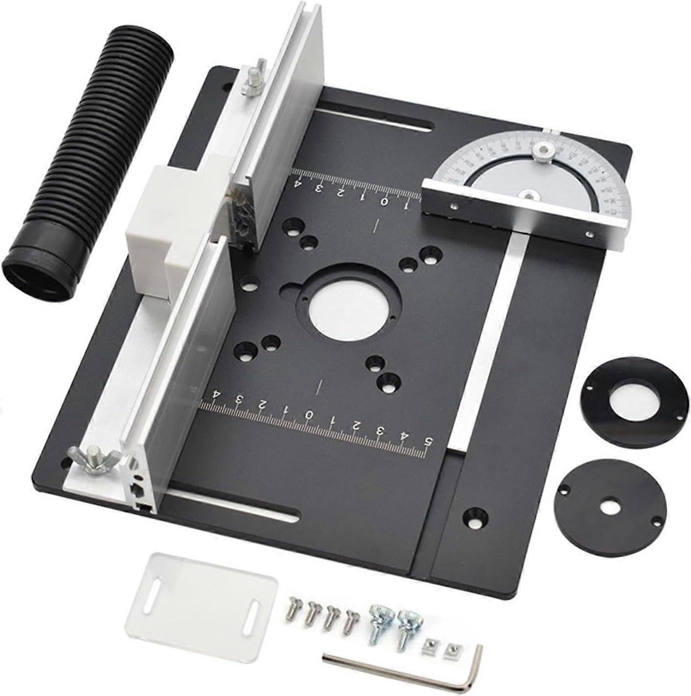 Router Table Insert Plate, Aluminum Alloy Milling Table Insert Plate, Wood Milling fllip Board Trimming Machine, Guide Aluminium Fence Sliding Bracket