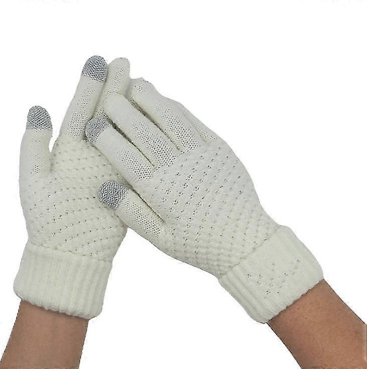 Vinter Touchscreen handsker til mænd kvinder Anti-slip Touch Screen Warm Foret Strik.