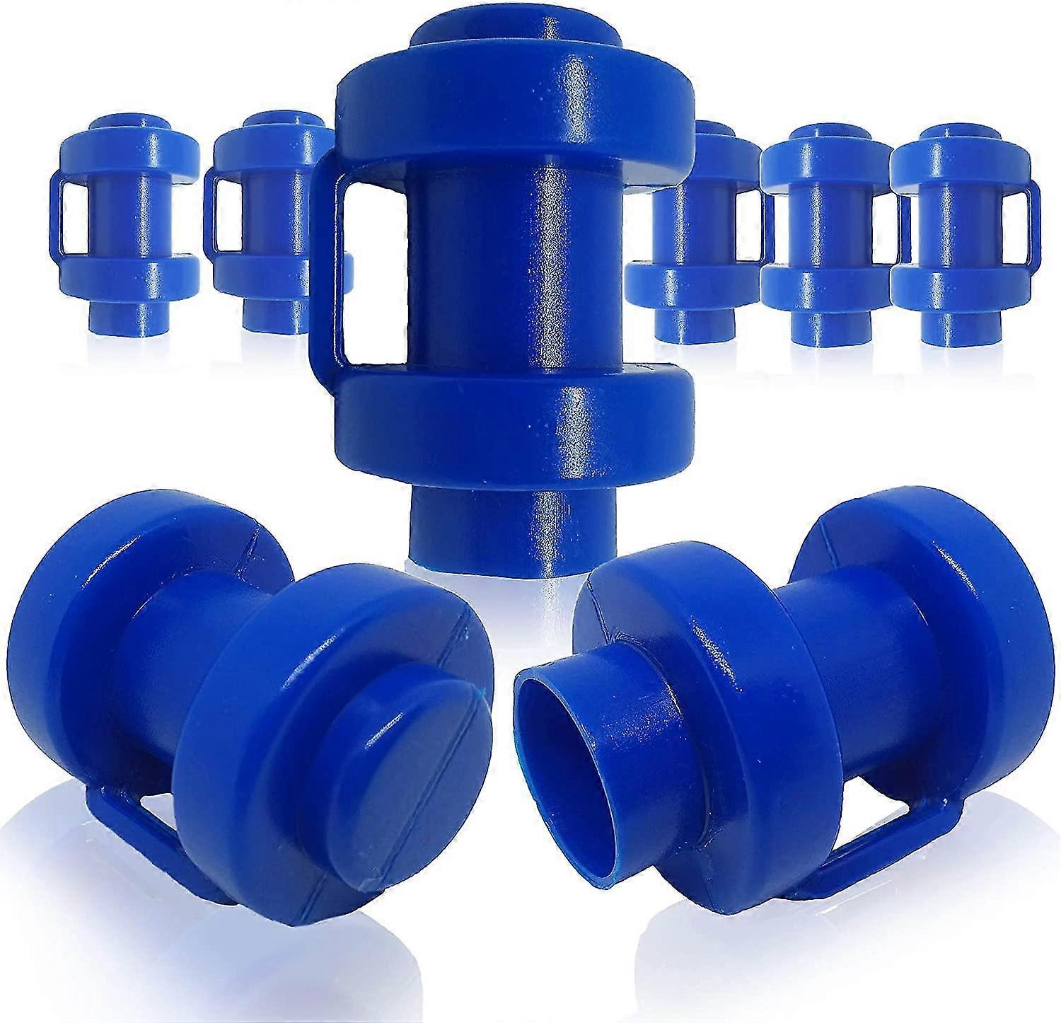 Set Of 8 Trampoline Post End Caps For Trampoline Net Posts 25 Mm,weatherproof End Caps,(blue)