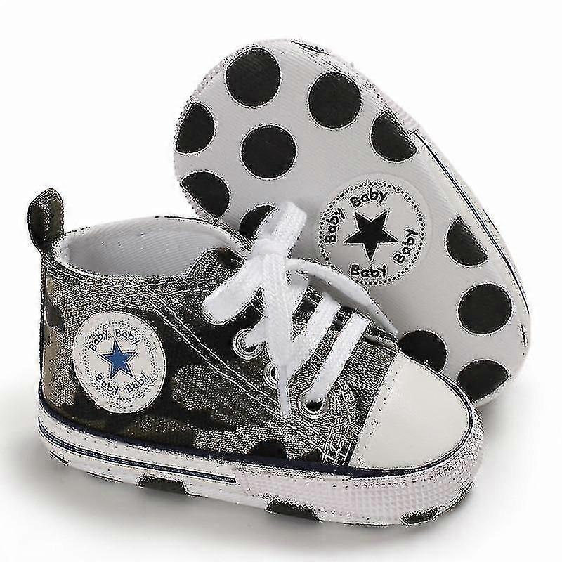 ベビーシューズ&スターソリッドスニーカーコットンソフトアンチスリップソール