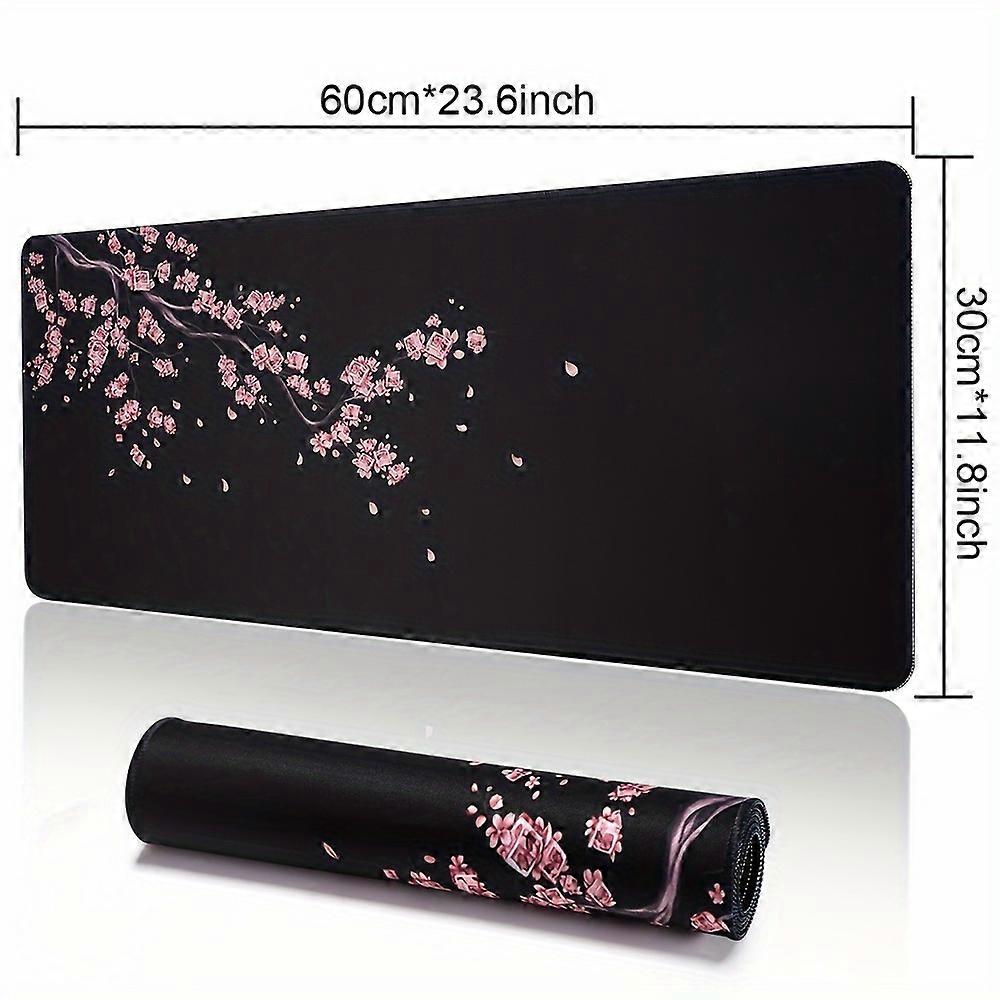 Large Mouse Pad, Extended Gaming Mouse Pad, Desktop Mouse Pad, Sakura Mouse Pad, Non-Slip Rubber Base Washable Mouse Pad for Work, Gaming and the Offi