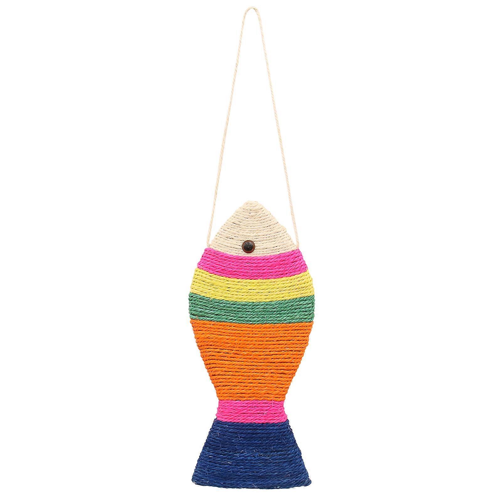 Cat Scratch Board Scratching Pad Play Funny Toy Fish Shape (Random Color)