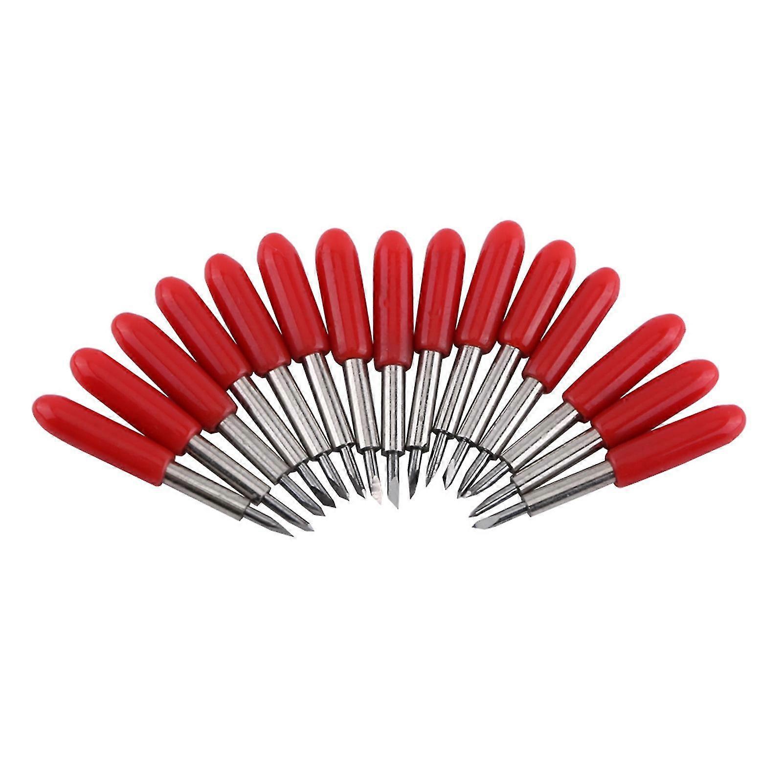 Set of 15 Vinyl Cutter Plotter Cutting Blades - 45 Red Cap