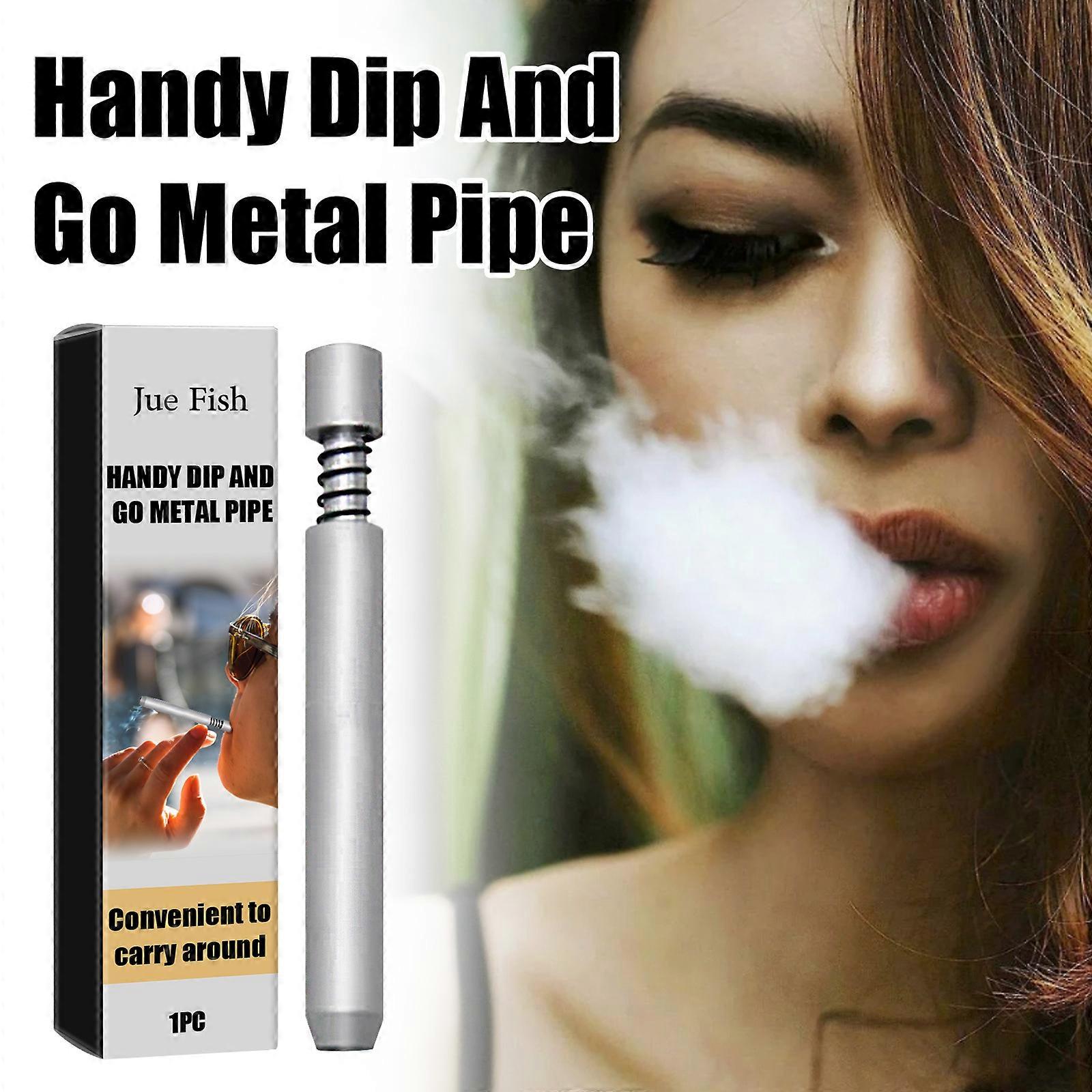 pipe à tabac en métal, porte-filtre à cigarette, porte-cigarette lavable à la main, kit d’accessoires pour pipe à fumer