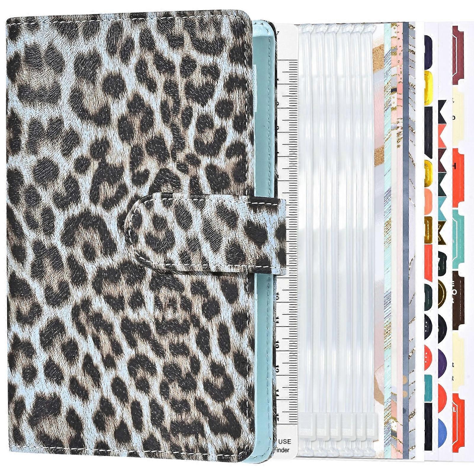 A6 Leopard Print Cash Budget Notebook