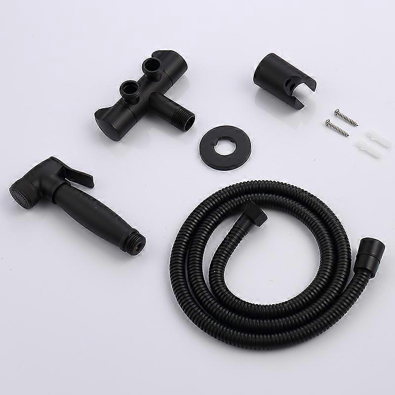 Sort nikkel bærbar bidet sprøjte rustfrit stål toilet bidet vandhane koldt badeværelse jet set lavement bruser til røv