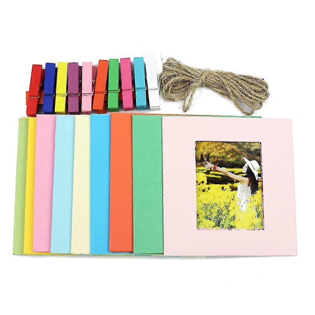 3in Paper Photo Frame With Rope Clip Kit Photo Farmes Set Accessory