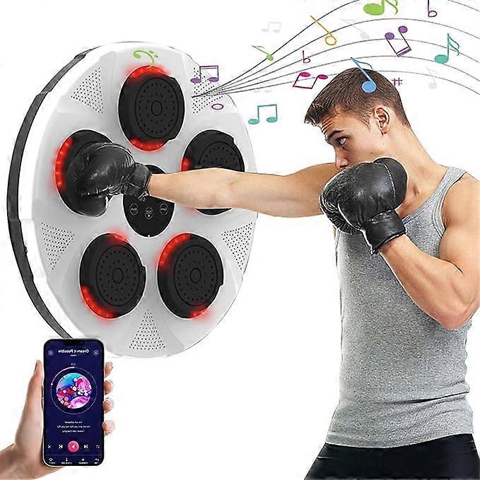 Music Boxing Training Machine Wall Mount Bluetooth Indoor React Target Exercise,100% New