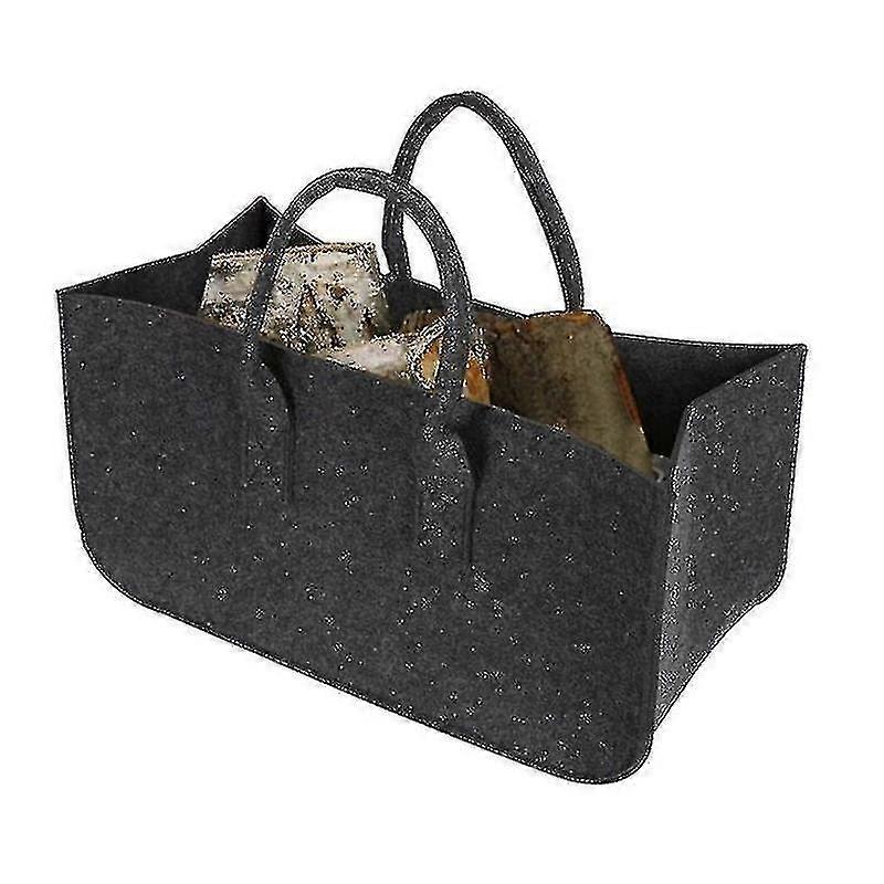 Gray Felt Log Bag(black,1pcs)
