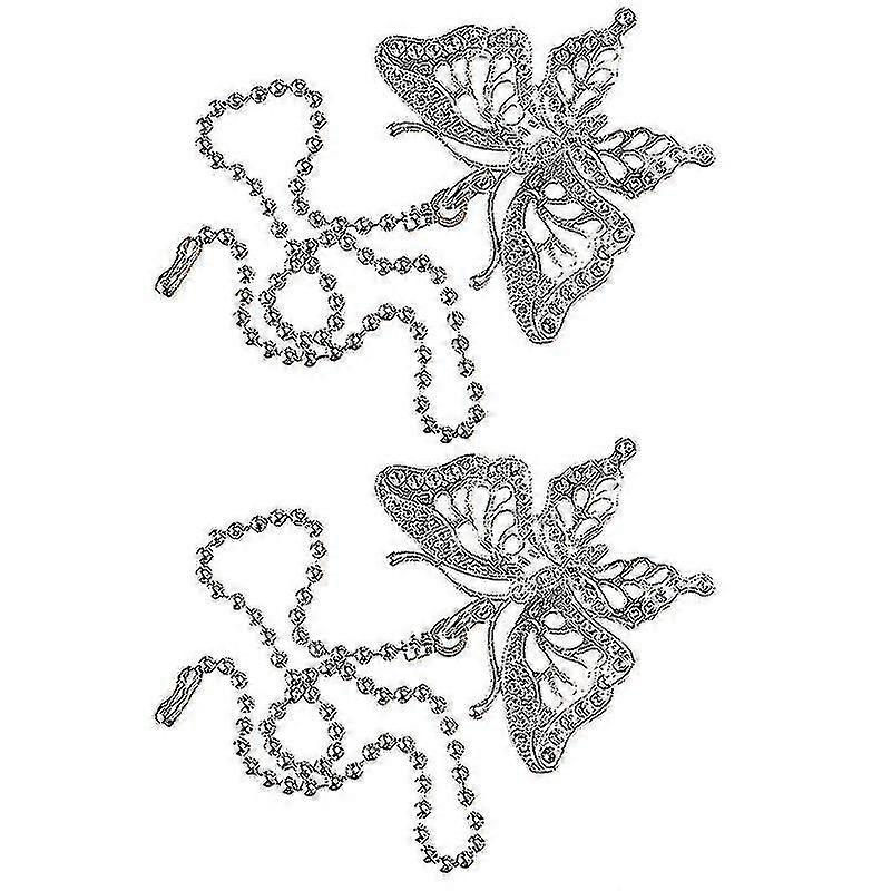 2pcs 12 Inches Light Switch Chain Extension Butterflies Pendant Pull Chains Banmo
