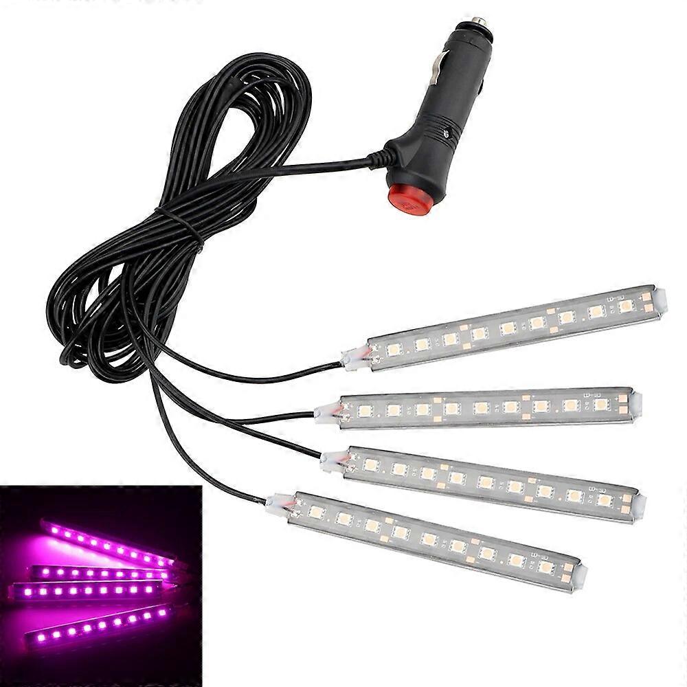 12V Car Interior RGB Light LED Strip 9 Beads Ambient Lamp Foot Floor Seat Door Decorative Bulb Caracan RV Automotive AccessoriesMotor Vehicle Lighting