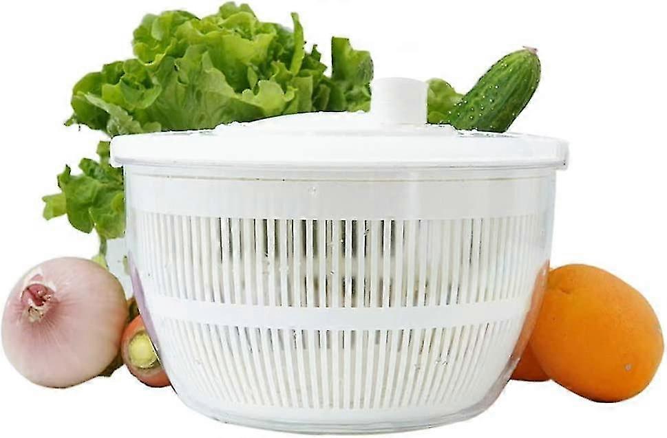 Salad Spinner Lettuce Dryer Vetable Pouring Spout Serving Draining Bowl For Safety Dry Drain Lettuce Easily For Crisper Salads In