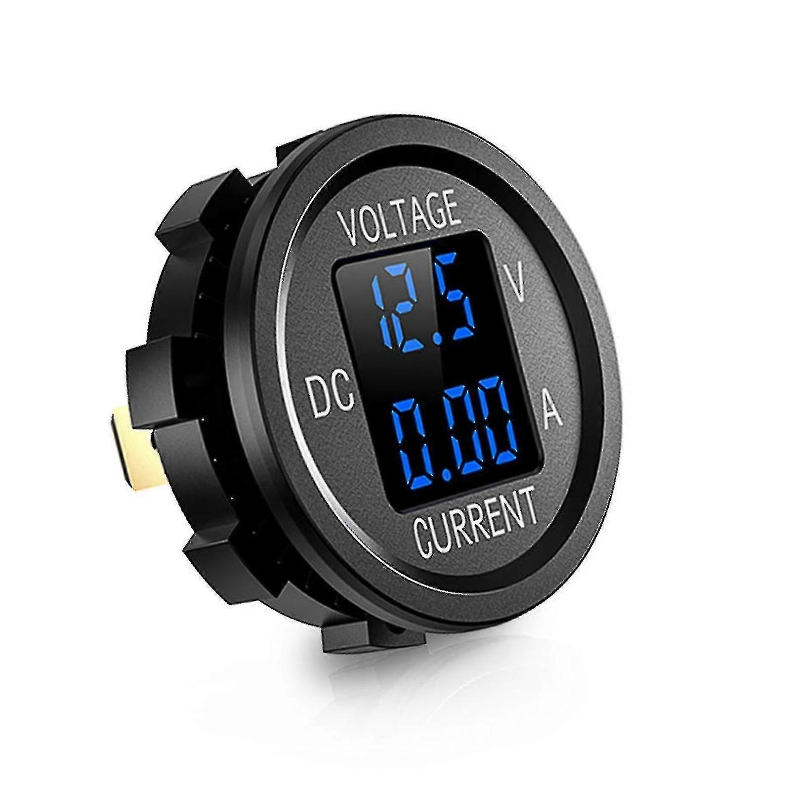 Digital Voltmeter Ammeter Universal High Precision Dual Led Display 12-24v Car Voltage Current Monitor Panel For Car-YNP
