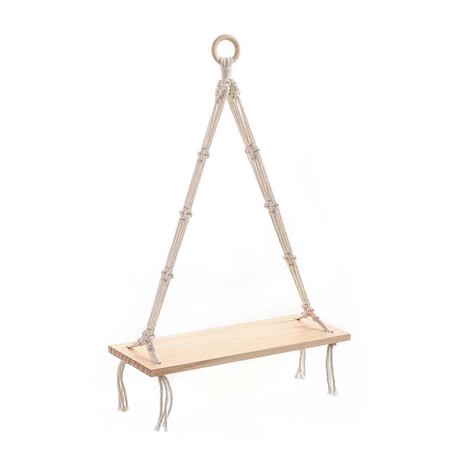 Handmade Woven Macrame Tapestry Wall Hanging Shelf Floating Shelves