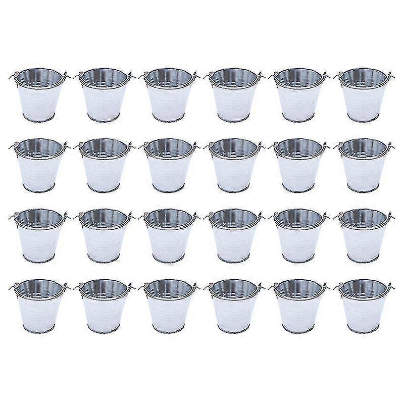 24pcs Mini Metal Bucket