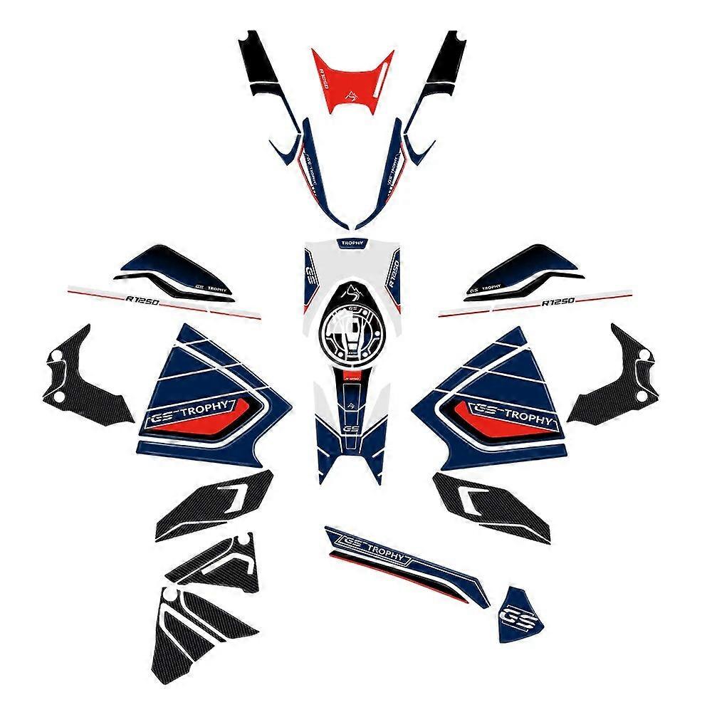 R1250 GS GS Trophy 2023 Motorcycle Accessories 3D Epoxy Resin Sticker Kit For BMW R1250 GS GS Trophy 2023