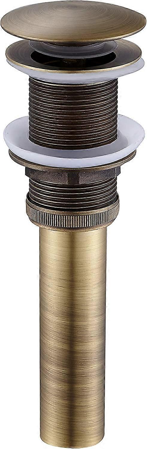 Pop Up Push Open Abflussstopfen für Waschbecken Ablassventil Badezimmer Messing Bronze Farbe