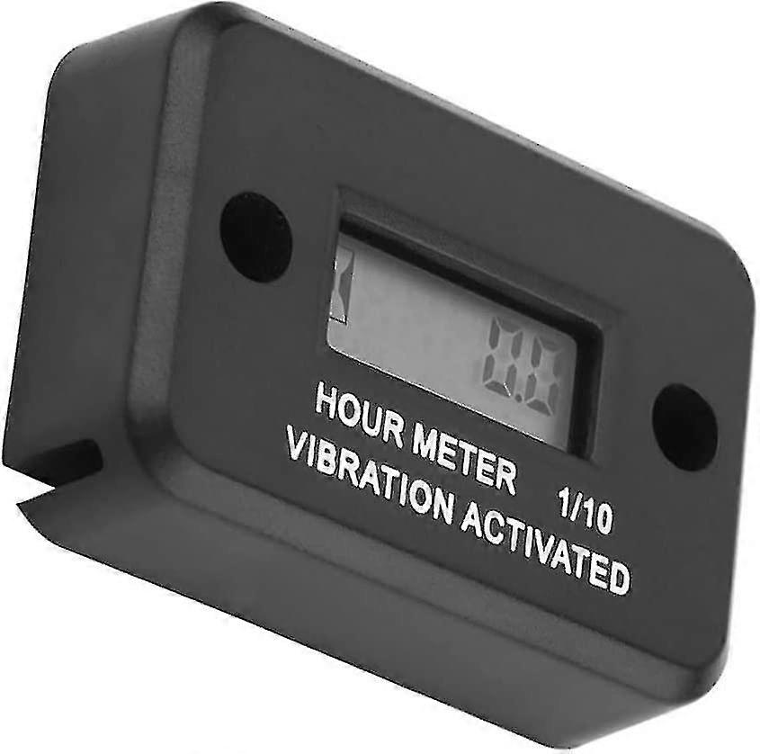 Vibration Hour Meter Wireless Digital of Diesel Engine Motor Hour Guage For Lawn Mower Dj-103 Timerblack1pcs)