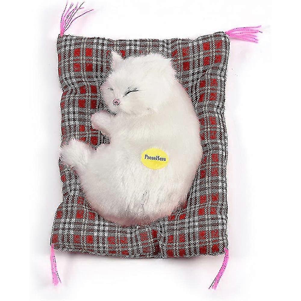 Cat Plush Simulation Games Sleeping With Bed Vocalize Meow Kitten