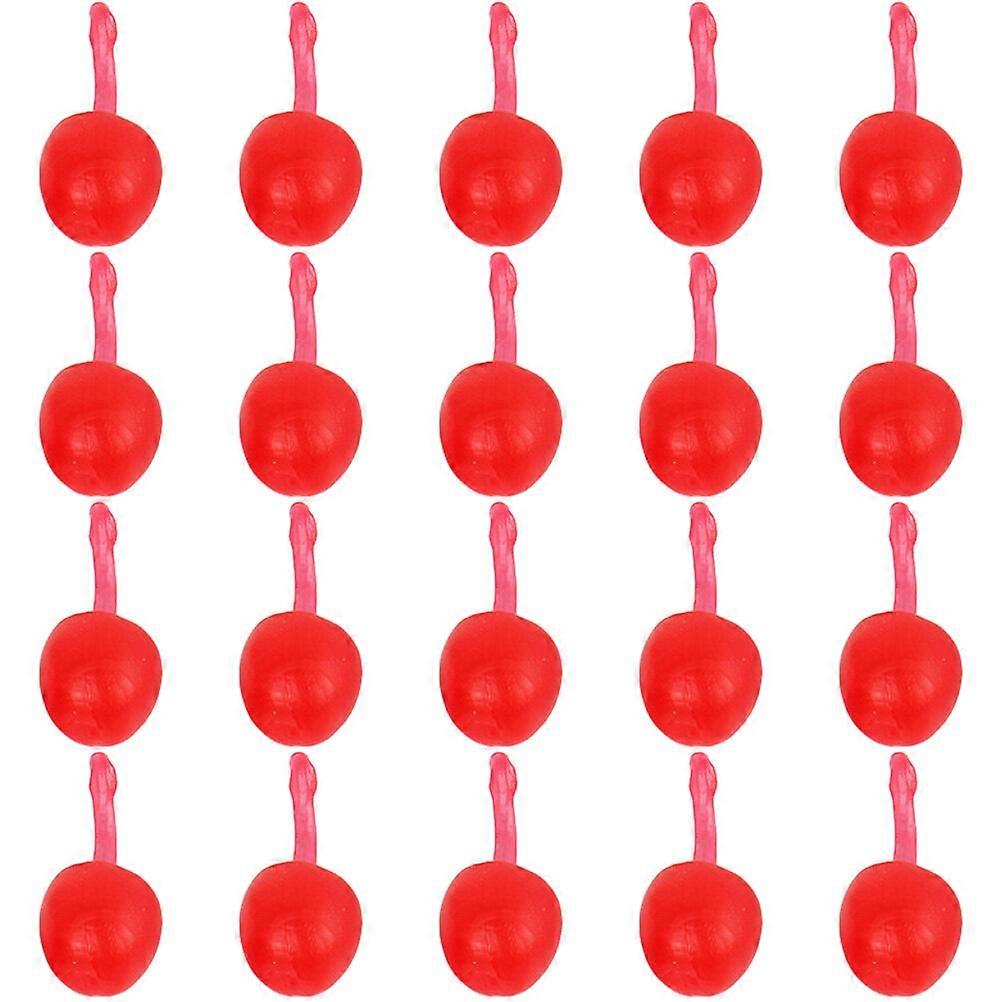 20pcs Artificial Cherry Prop Simulated Cherry Model Kitchen Dining Table Cherry Decor