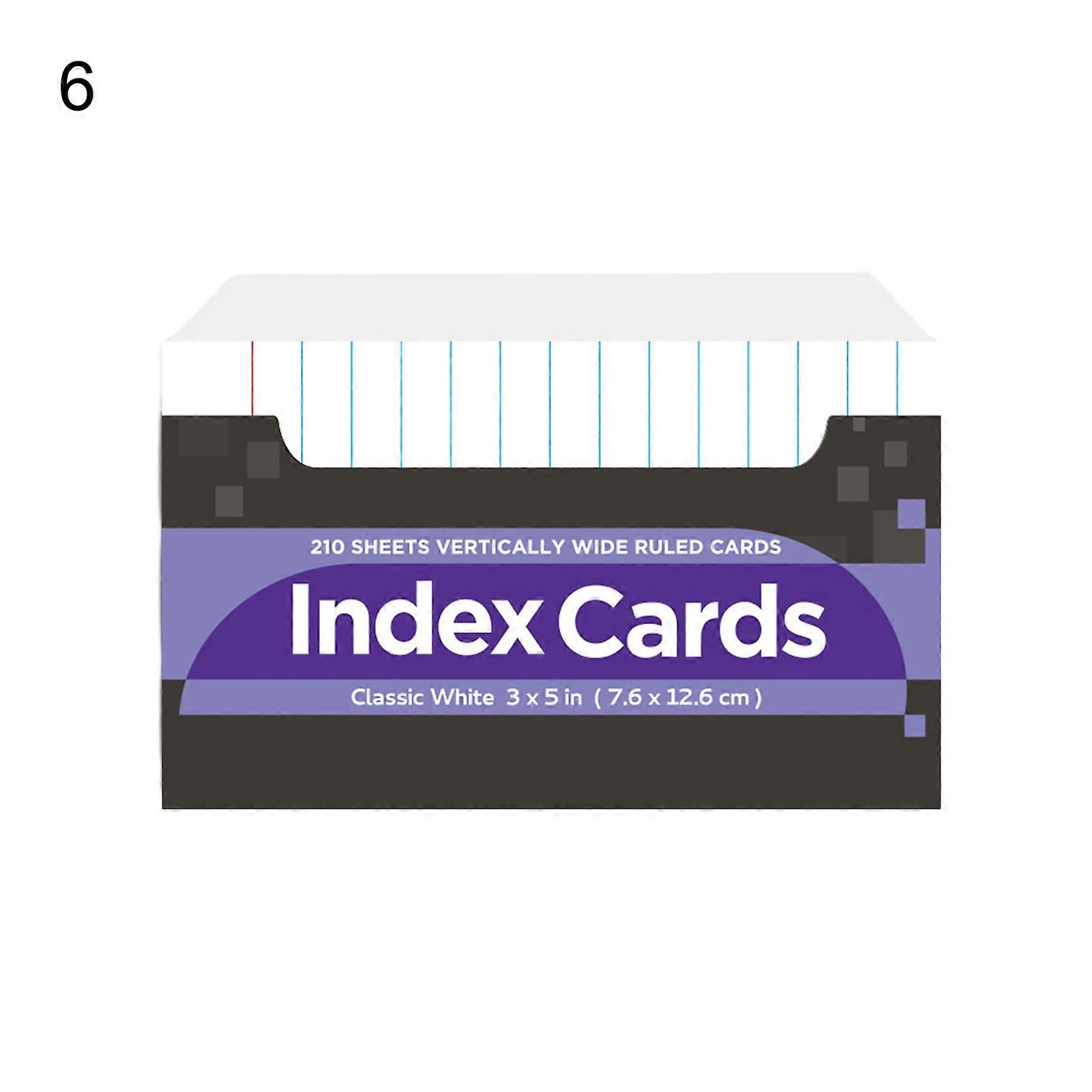 1 Set Index Cards Vibrant Color Eye-catching Paper Ruled Index Writing Study Cards for Home