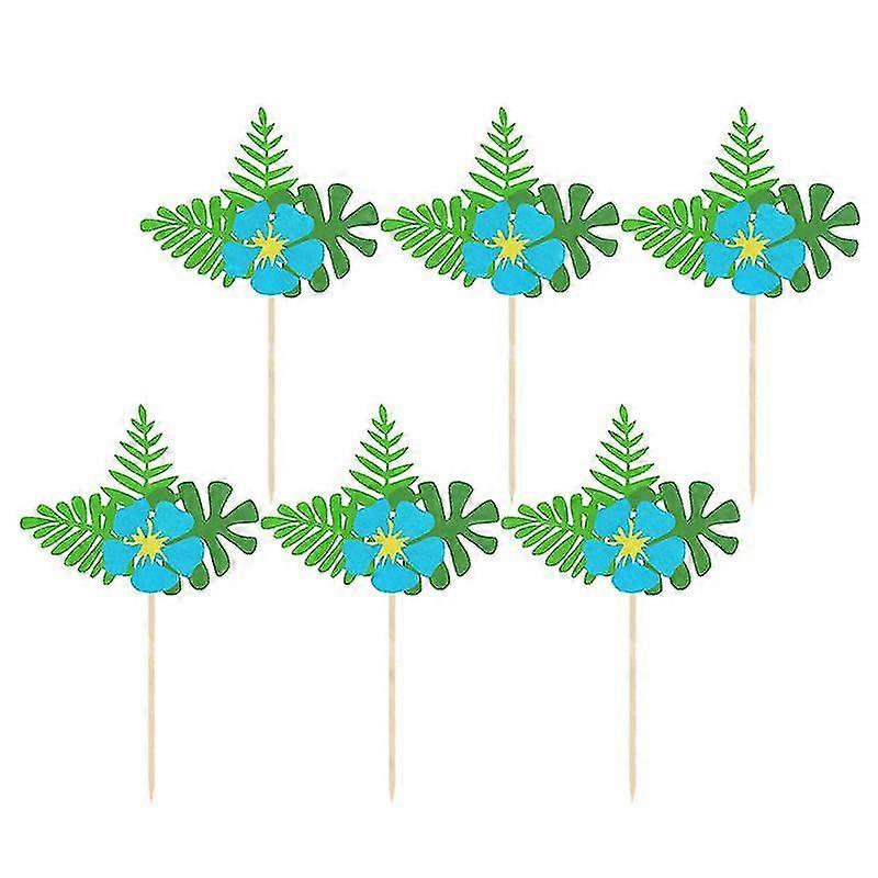 6pcs Leaf Flower Cake Picks HD16