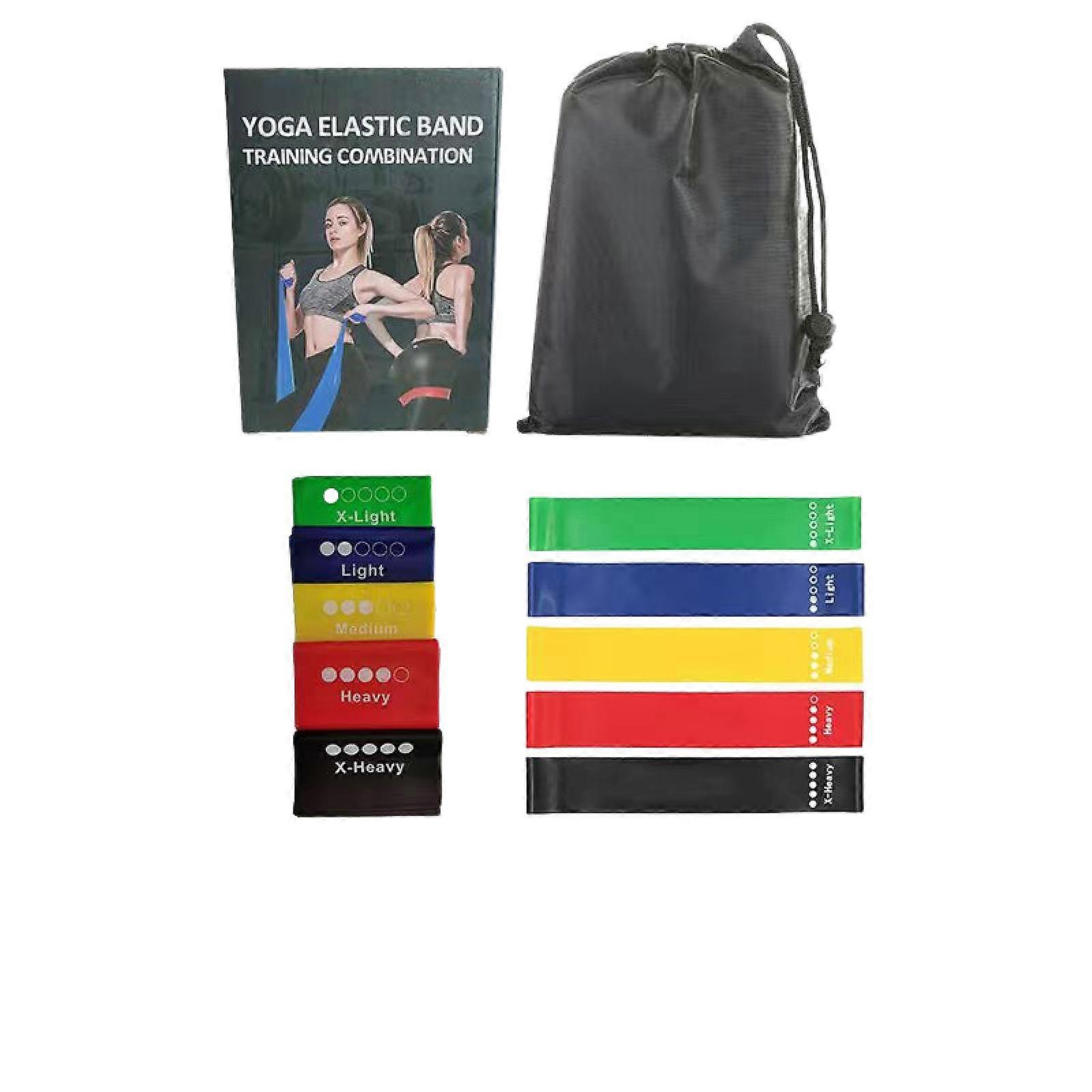 Resistance Bands Set, Exercise Bands for Working Out, Elastic Bands for Home Exercise, Gym, Physical Therapy Bands for Stretch, Recovery, Yoga, Pilate
