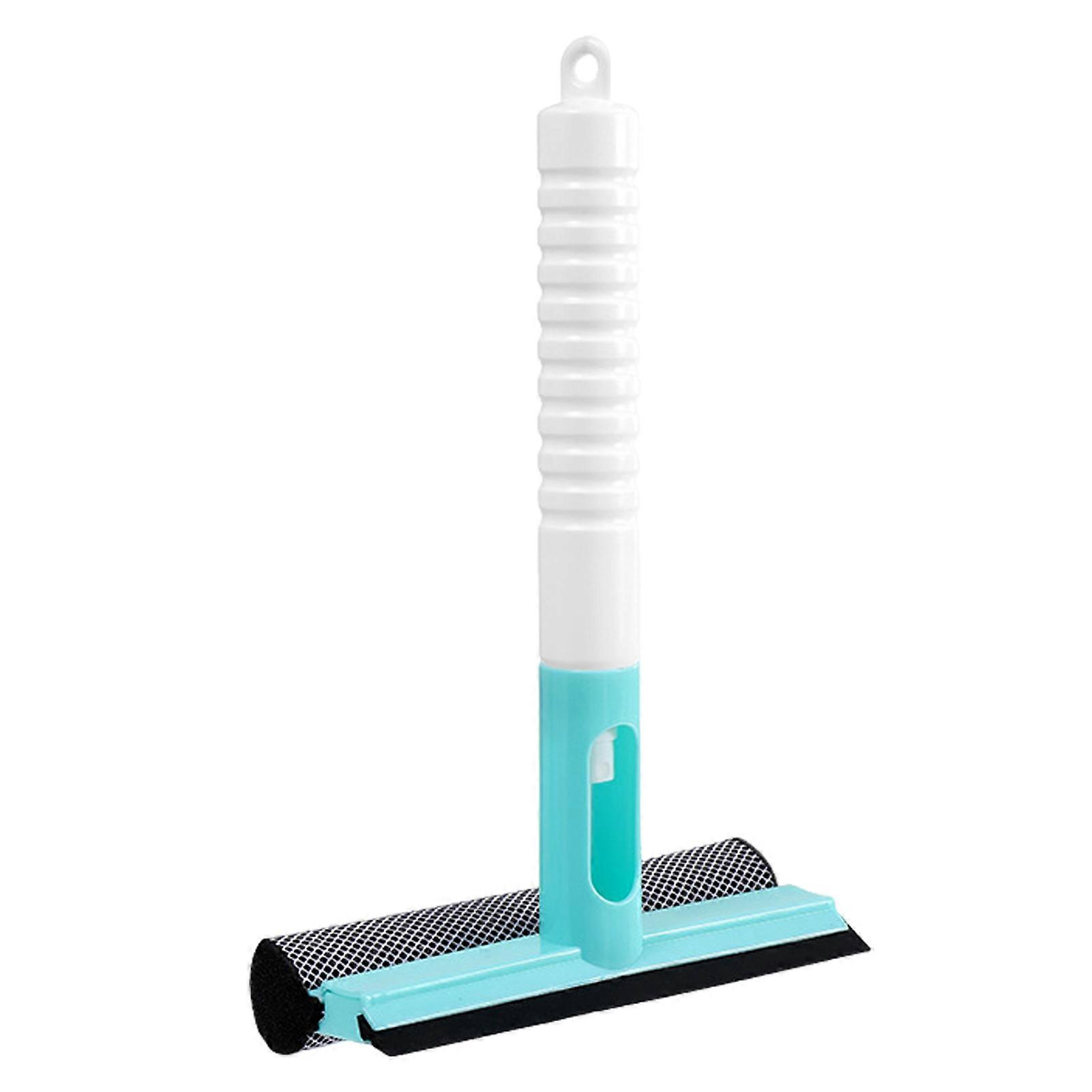 Window Glass Squeegee with Water Spray Non-Slip Handle Design Hanging Storage Multifunctional 3-in-1 Cleaner Double-Sided Brush Scraper Jikaix
