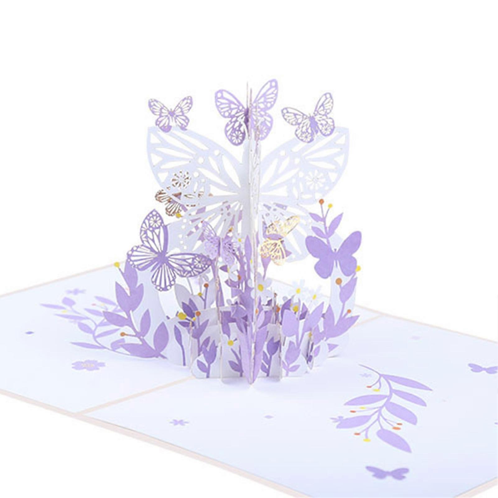 MengXi Greeting Card 3D Foldable Paper Mother's Day Gift Blessing Card for Home