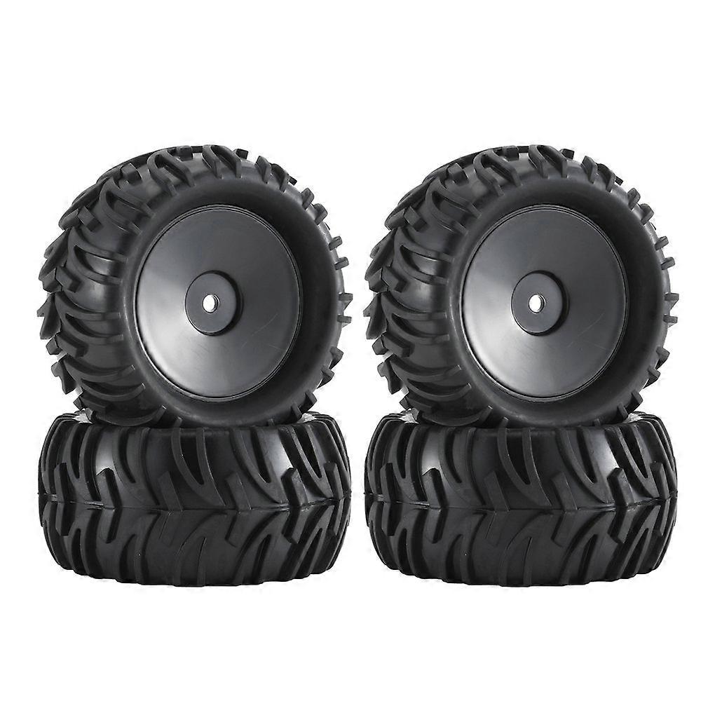 4pcs 1/14ビッグフットタイヤ82 * 40mm 1823BL-EクローズドグリーンV字型パターングレートリム軽量グレートスタイルグッドグリップ