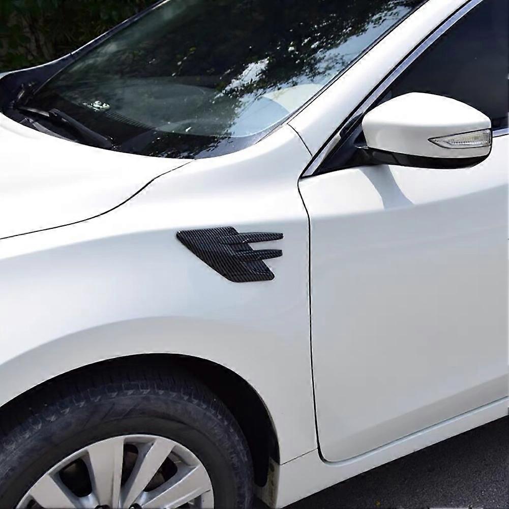 2Pcs Car Styling 3D Shark Gill Car Side Fake Vent Sticker Car