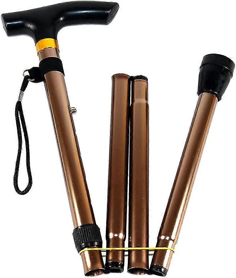 For 2023 - Folding Walking Cane, Extendable Cane with Wooden Handle, Adjustable Foldable Lightweight, Provides