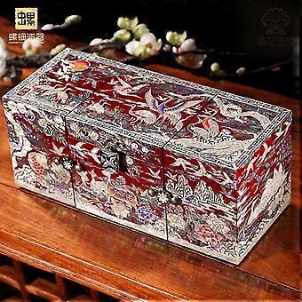 手作り漆器マザーオブパールラッカージュエリーボックス木製