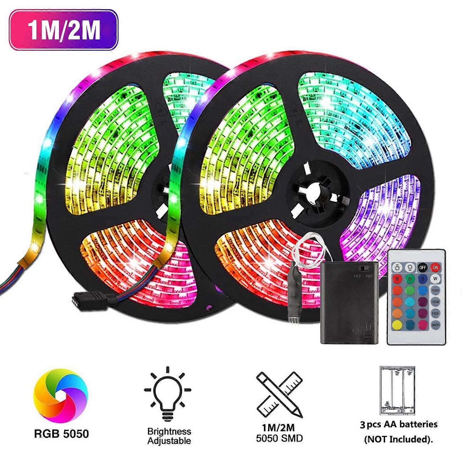 Strip Lights, Waterproof Flexible Color Changing LED Rope Lights, Cuttable Light Strips with IR Remote Controller for Home Bedroom Party Decoration