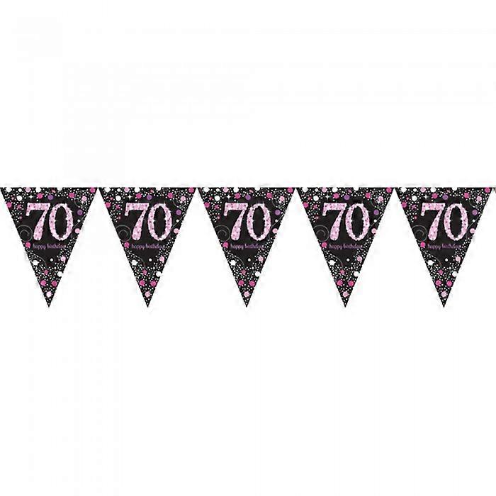 Amscan funkeln rosa Feier 70. Geburtstag Bunting