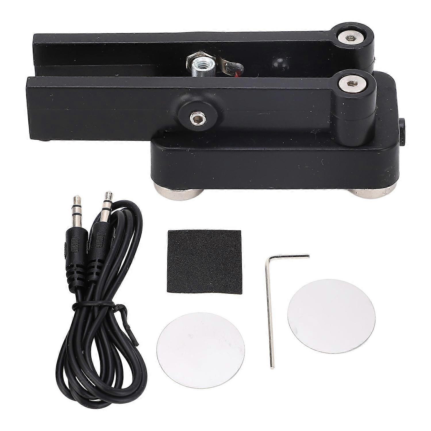 Double Paddle Telegraph Key with 3.5mm Interface Cable Magnetic Base Morse Code Portable CW Keyer 