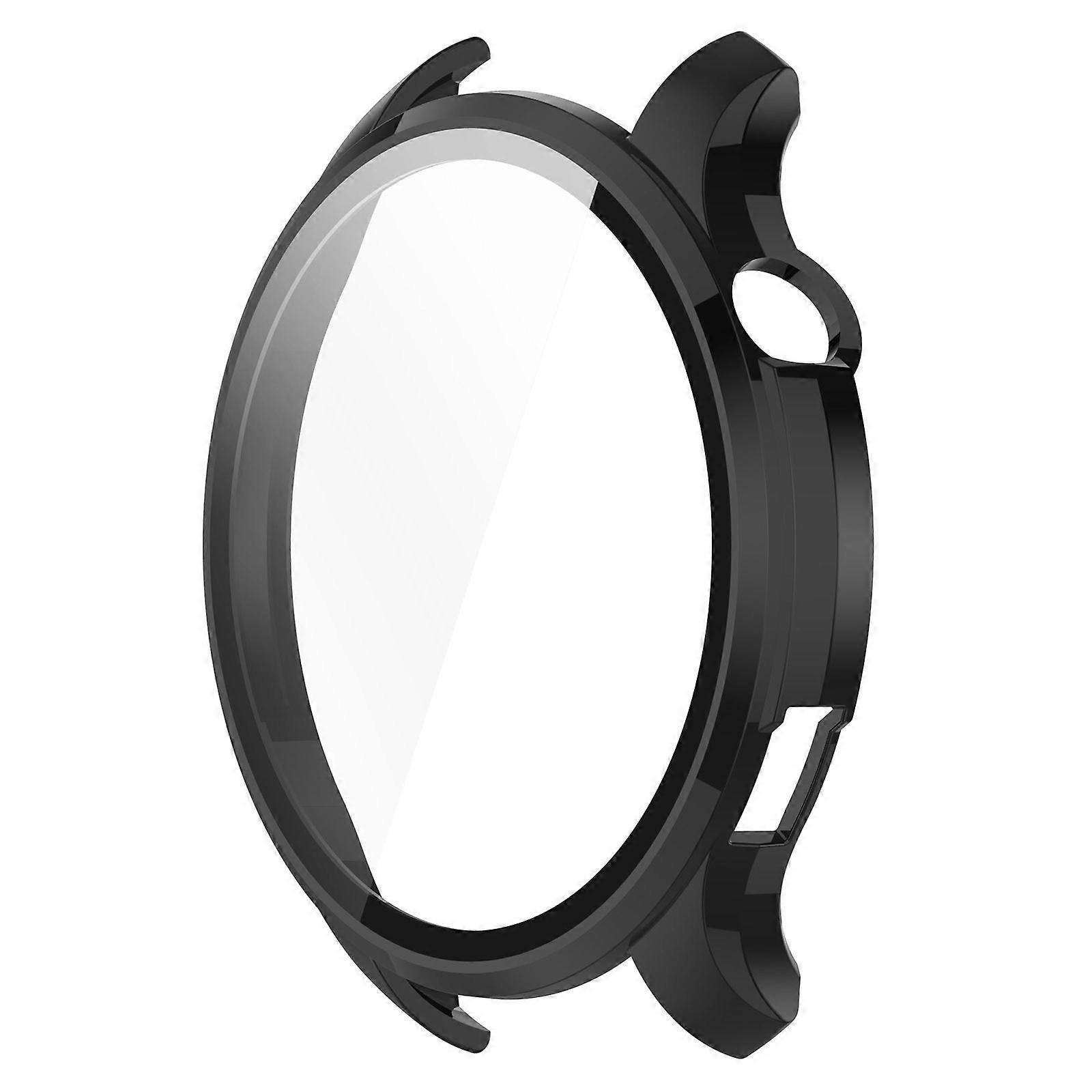 Watch Case Protective Case for Amazfit GTR4 PC+Tempered Film Integrated Case (Black)