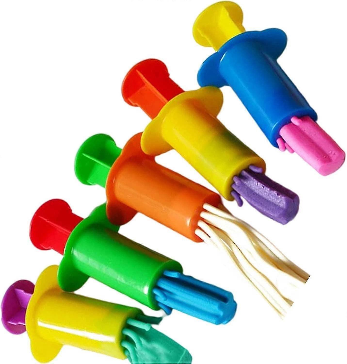 5pcs Dough Tools Kit for Kids - Play Dough Modelling Tool Set with Clay Extruders and Accessories (Random Color)