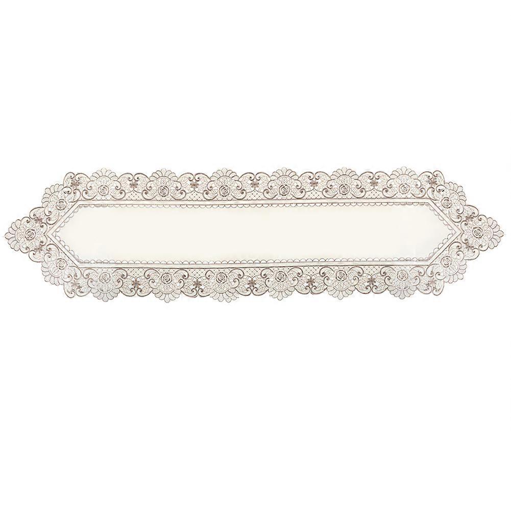 Lace Table Flag Table Runner Cover Cloth Toalha de Mesa Decoração do Hotel com Borla (150 * 40cm)