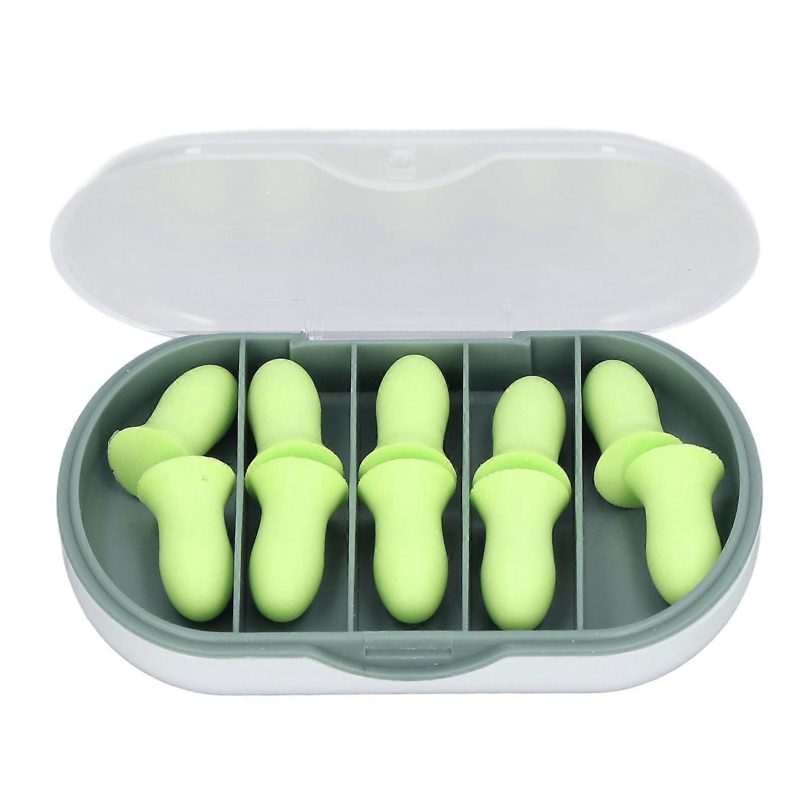 10Pcs Sleeping Ear Plugs Soft Comfortable Sponge Excellent Sound Insulation High Elasticity Swimming Ear Plugs