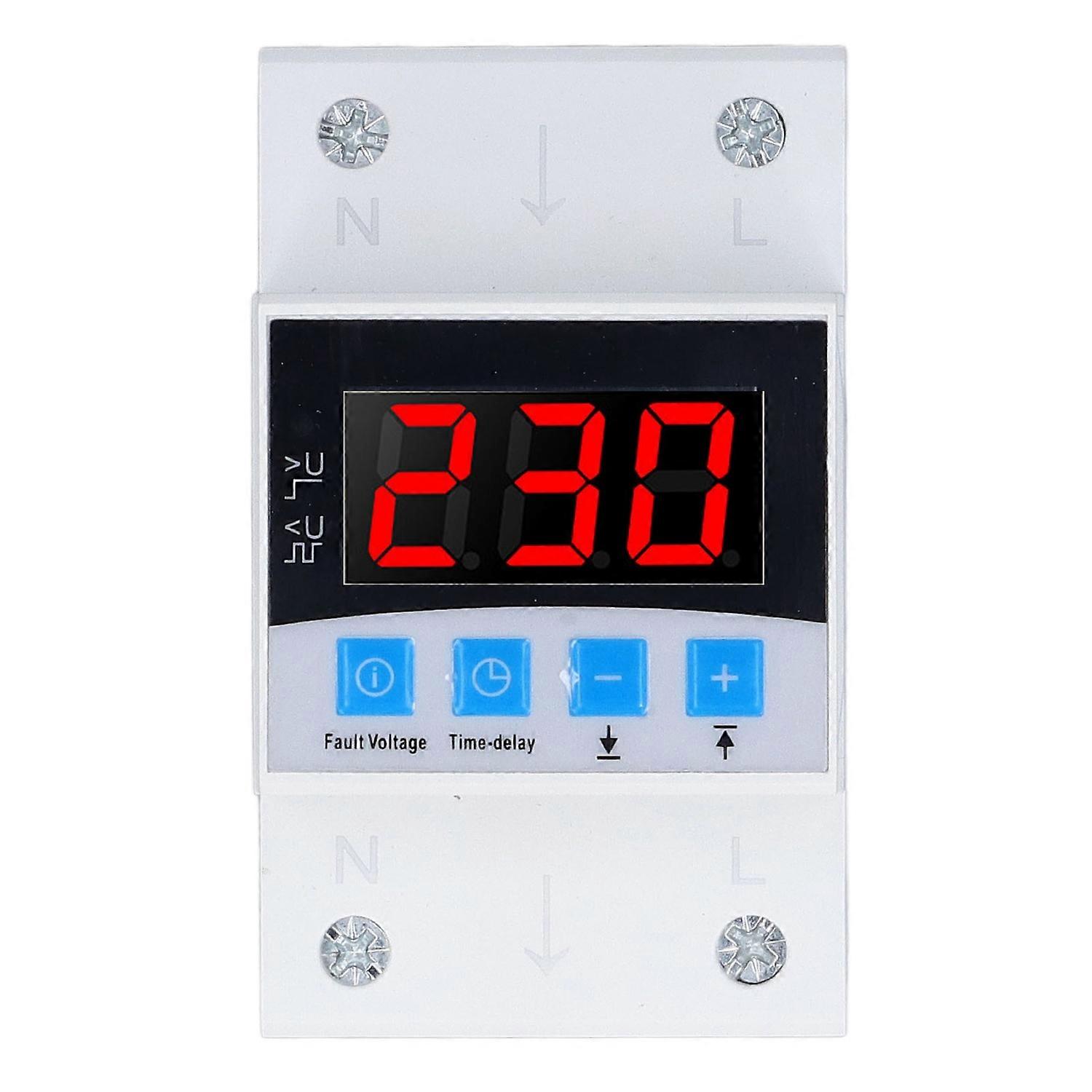 Adjustable Voltage Protector Self Recovery Over Under Voltage Protective Device AC80‑300V 80A