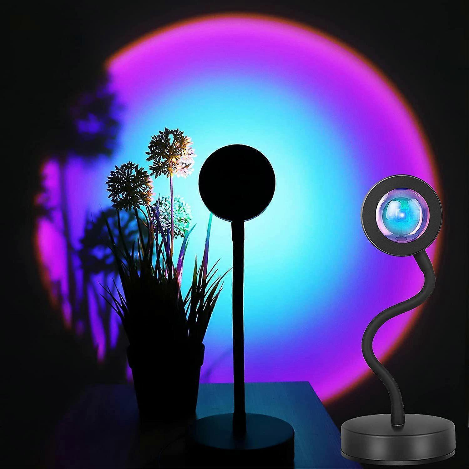Sunset Lamp Projector Sunset Projection Lamp, 360 Degree Rotation Rainbow Sunset Light LampNight Light Projector LED LampRomantic Atmosphere Projector