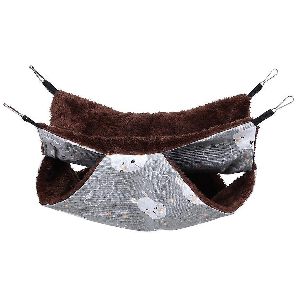 Soft Warm Pet Hamster Hammock Hanging Bed with Cozy Fleece Blanket for Small Animals - Adjustable, Lightweight, 12x12 inches