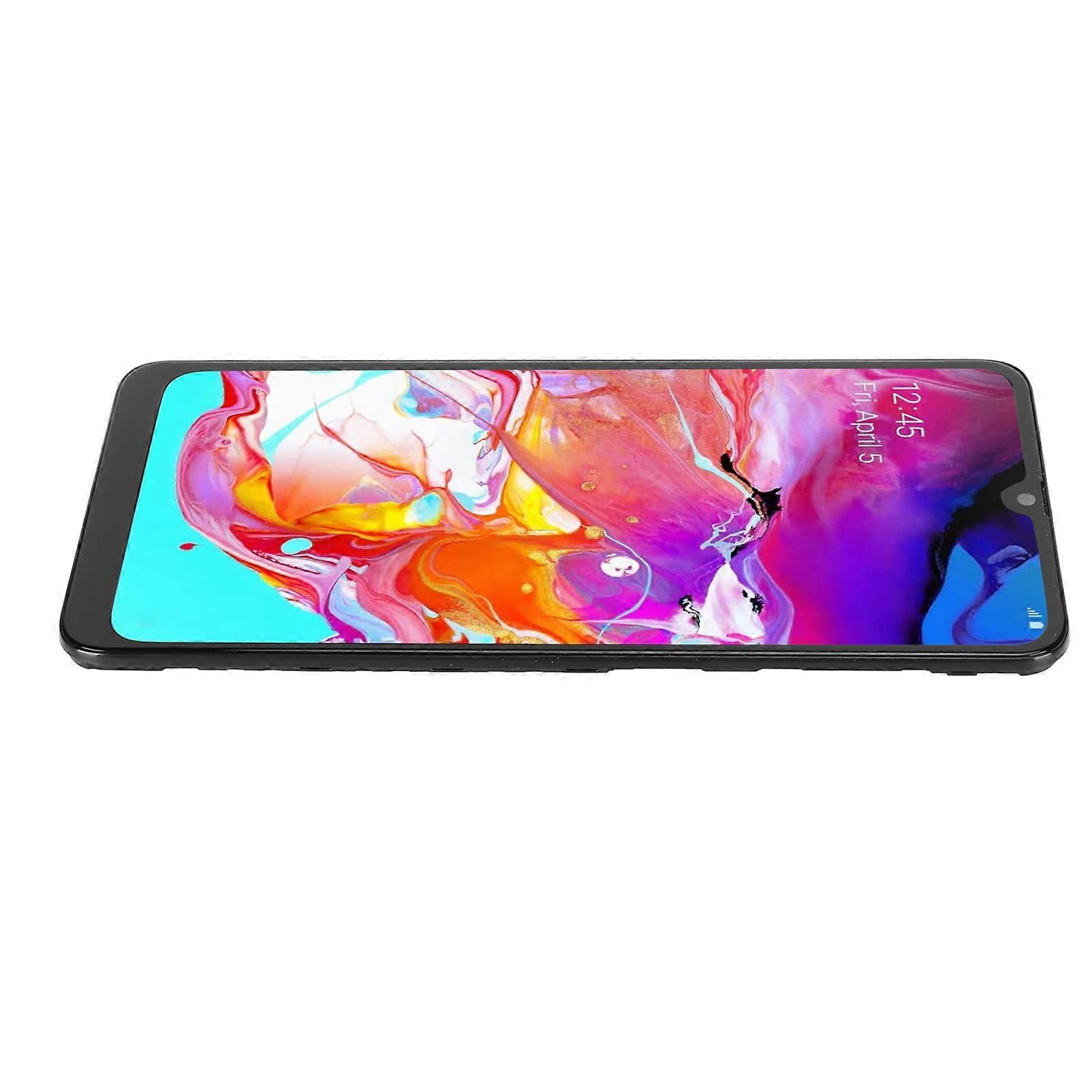 LCD Display Digitizer Screen with Frame for Samsung Galaxy A70 A705 6.7 Inch Touch Screen Assembly Replacement with Repair Tool 