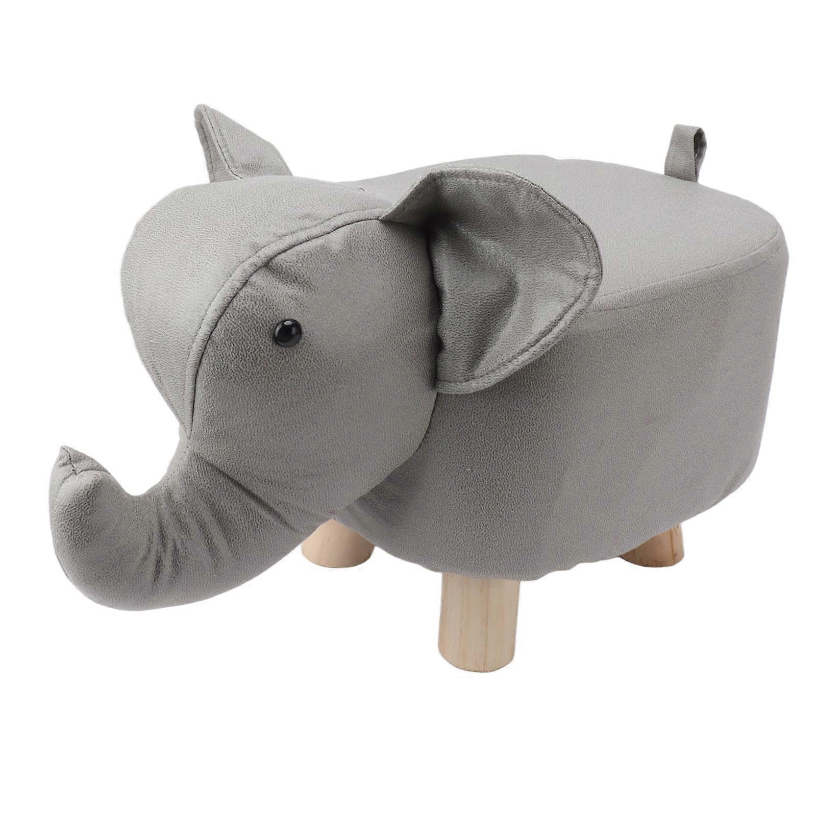 Animal Footstools Elephant Shaped Slip Resistant Silent Comfortable Stable Multi Purpose Cute Stool for Kids