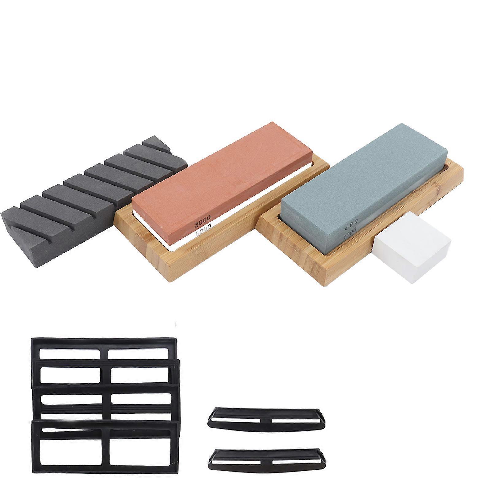 12Pcs Sharpening Stone 400/1000 3000/8000 Grits Knife Sharpener Accessory Set Kit
