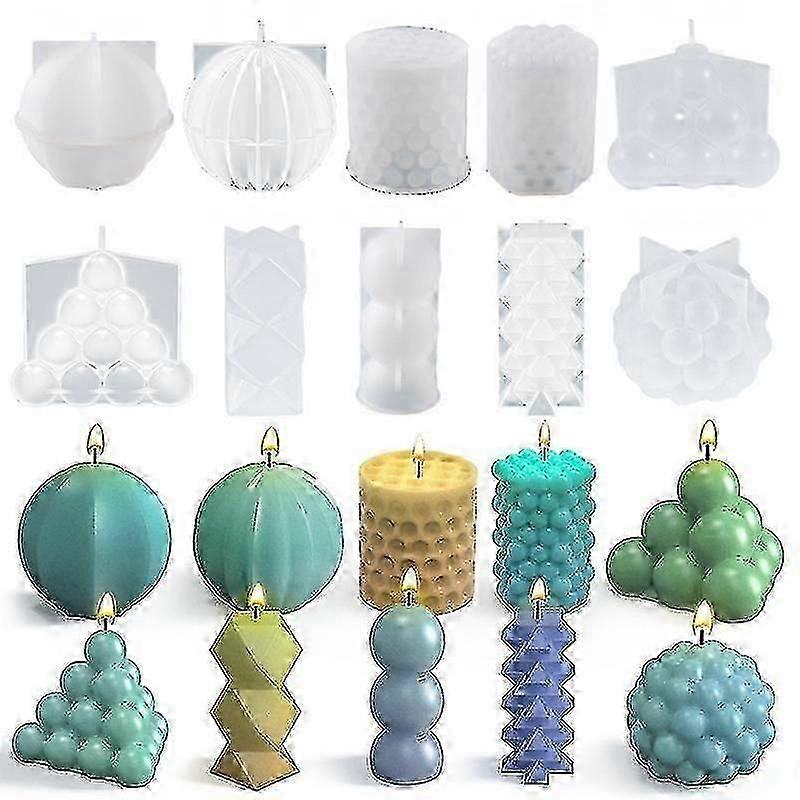 Silicone Candle Mold, Diy 3d Candle Mold, Bubble Candle Mold, Durable Flexible Candle Molds