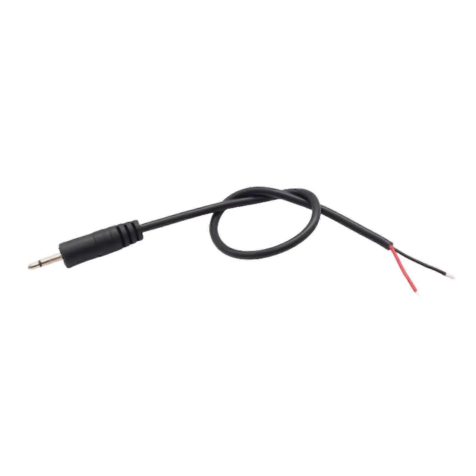Mono Cable 2Pin AUX Single Head Cable Speaker Audio Power Cord Audio Cord, Length: 25cm