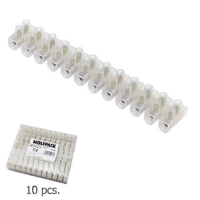 3 Ampere Terminal Block Connector / Section 4 mm. Pack of 10 Terminal Blocks with 12 Connectors Each.