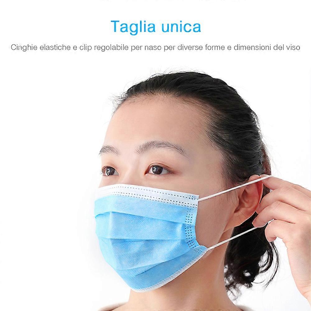 25 PCS Disposable Safety Masks Non-woven Fabric Filtration Soft & Breathable Face Mask Protective Masks for Dust Particles Pollution